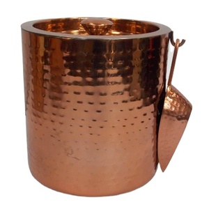 Concepteur de forme en cuivre vente en gros seau à vin coulé en métal refroidisseur de glace pince à champagne seau à vin - Product Image 1