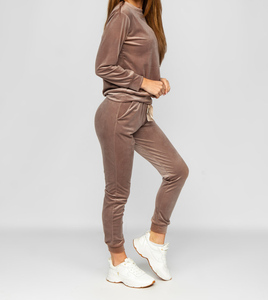 <b>Low</b> price custom made Streetwear Two Piece Crop <b>Top</b> Tracksuit Set <b>High</b> Quality Women Zip up Hoodie Jacket and Wide Leg Pants - Product Image 3