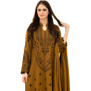 ชุดส่าหรีผ้ามัสลินสำเร็จรูป 3 ชิ้น ลายดอกไม้สดใส พร้อมกางเกงปาลาซโซ่แบบหรูหรา และผ้าคลุมไหล่ เหมาะสำหรับงานปาร์ตี้ - Product Image 1