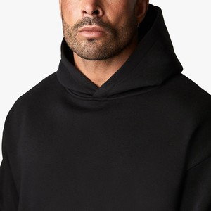 Ensemble de survêtement personnalisé pour homme, sweat à capuche oversize, logo imprimé, grande taille, unisexe, 100 % coton, pour le jogging - Product Image 3