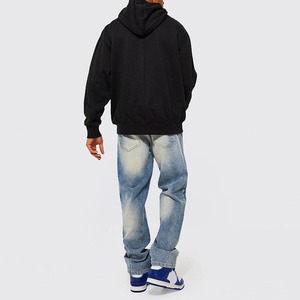 Sweat à capuche pour homme en coton 100% durable, imprimé sérigraphié, personnalisable (logo/couleurs), anti-plis, en tissu polaire avec poches, idéal pour l'automne - Product Image 5