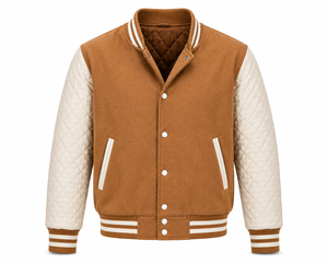 Chaqueta Varsity Unisex de Lana/Viscosa, Cuello Redondo Informal, Corte Regular, Color Sólido, Cierre de Pullover, Ropa de Invierno, con Capucha, Reversible - Product Image 3