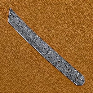 Couteau de Chef Personnalisé Fait Main Jexmoo, Lame en Acier Damas (Épaisseur 3,0 mm, Longueur 5,9 pouces), Étui en Cuir - Cadeau - Product Image 3