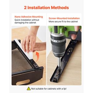 Organisateur sous évier, lot de 2, étagère coulissante à 2 niveaux avec réglage de hauteur sur 4 niveaux, étagère coulissante en métal pour outils - Product Image 5