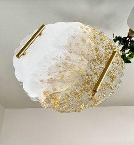 Bandeja Redonda de Resina Epoxi para Servir, Vajilla para Desayuno, Almuerzo y Cena para Restaurantes y Hoteles, para Decoración de Cocina y Utensilios - Product Image 1