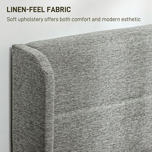 Struttura letto a piattaforma in rovere con cassetti contenitore, grigio chiaro, resistente e silenziosa - Product Image 4