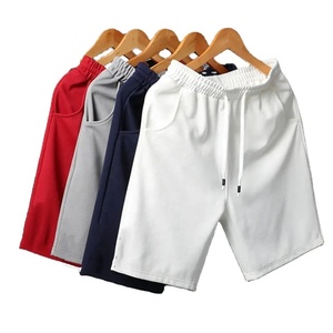 Bermudas personalizadas de algodón polar para hombre, pantalones cortos con cintura elástica, ropa deportiva transpirable para deportes, patrón sólido, estilo informal - Product Image 6