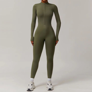 Ensemble de vêtements de sport pour femme, 2 pièces, coupe ajustée, veste à manches longues, course à pied, extérieur, vêtements de sport, cordon de serrage, évacuation de l'humidité - Product Image 2