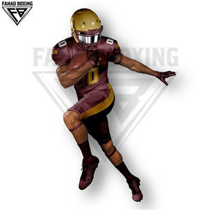 Conjunto de jersey de tela que absorbe la humedad con pantalones para entrenamiento y partidos, talla grande, poliéster, camisetas y tops de fútbol americano. - Product Image 6