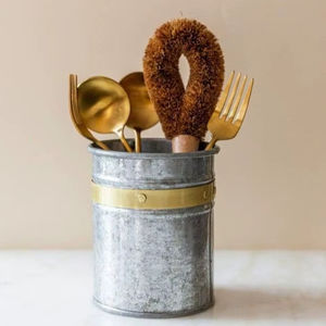 Artistic Metal <b>Cutlery</b> Holder For Stylish Kitchen Organization Enhancing Visual Appeal With Decorative Metal Design - Product Image 1