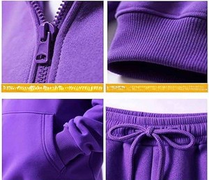 Sudadera con capucha y cremallera completa para hombre, de algodón y forro polar, con capucha ajustable con cordón, suave, cálida, informal, estilo urbano - Product Image 5