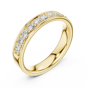 Anillos de Boda de Oro Amarillo de 14K, Clásicos y Elegantes, con Diamantes Cultivados en Laboratorio Certificados por IGI, de 2.20MM, Color VVS EF, para Uso Diario o Regalo - Product Image 2