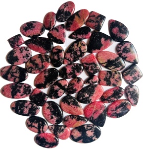 Cabujón de Rodonita rosa de grado AAA Natural 100%, piedras preciosas sueltas, fabricación de joyas, piedra de tamaño personalizado, precio al por mayor - Product Image 2