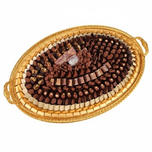 Plateau et plateau de service élégants en argent pour chocolats et desserts, parfaits pour l'Aïd, les mariages et la restauration - Product Image 2