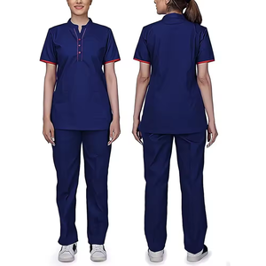 Ensemble de Blouse et Pantalon Médical Femme de Haute Qualité, Manches Courtes, Respirant, pour Hôpital et Clinique, Idéal pour Médecins et Infirmières - Product Image 1