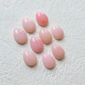 Vente chaude 6x9mm cabines lisses pierres précieuses de guérison en vrac opale rose naturelle bonne qualité poire Cabochon pierres précieuses du fournisseur indien - Product Image 2