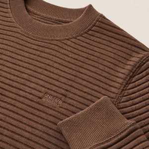 Suéter Casual de Punto para Hombre, Cuello Redondo, Manga Larga, Corte Regular, Color Marrón, para Otoño - Product Image 6