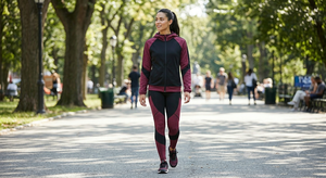 Veste de survêtement zippée en polaire à capuche unie pour femme, idéale pour la gym, la course et les activités de plein air - Product Image 5