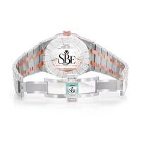 Montre de luxe pour homme en moissanite de qualité supérieure, idéale pour les cadeaux de fiançailles, les soirées et les looks de haute couture, disponible à la vente