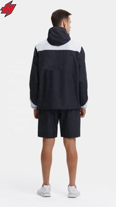 Premium Quality Windproof Men Zipper <b>Jackets</b> <b>Short</b> Tracksuit Custom Breathable Windbreaker <b>Shorts</b> Sets - Product Image 3