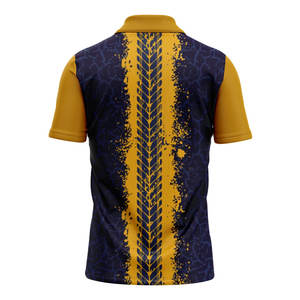 Camiseta de poliéster 100% en oferta, impresión por sublimación personalizada, camiseta deportiva de manga corta para hombre, de secado rápido, tipo polo con botones. - Product Image 2