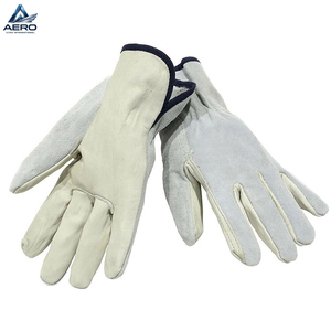 Elasticated Wrist Design Secure Fit Reinforced Construction For Warehouse & Handling General Purpose Split Leather Safety Driver - Product Image 5