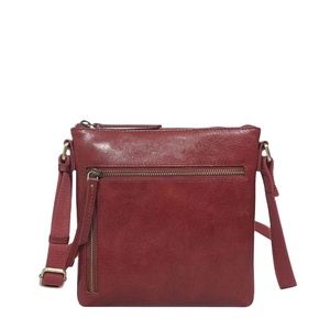 กระเป๋าพาดลำตัวหนังบัฟทรงเรขาคณิตสไตล์โบฮีเมียน Vt กระเป๋าหนังแท้สไตล์อิตาลี - Product Image 1