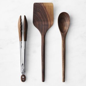 Elegant <b>Wood</b> Salad Spoon Fork Serving Set 4-Piece Eco-Friendly Dishwasher Safe Kitchen Utensils - Product Image 2
