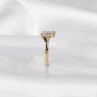 Bague Toi et Moi en or massif 14 carats avec diamants de culture poire et ovale pour femme – Cadeau de fiançailles moderne pour elle et moi