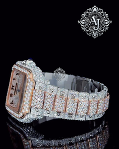 นาฬิกา AFAR JEWELS รุ่น Pass Diamond Tester สไตล์ฮิปฮอป ประดับเพชรหรูหรา สายสแตนเลสสตีลอัตโนมัติ เครื่อง Miyota ระบบอนาล็อก ขนาด 20 มม. - Product Image 3