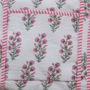 Bolsa de lona de algodón con estampado floral a mano y asas a rayas rosas, informal, de viaje, para fin de semana, portátil, de gran capacidad para mujer - Product Image 3