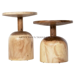 Rustic Handmade Solid Wood <b>Stool</b> Natural Wooden Side <b>Table</b> Home Furniture Wholesale Factory Direct Premium Quality - Product Image 6