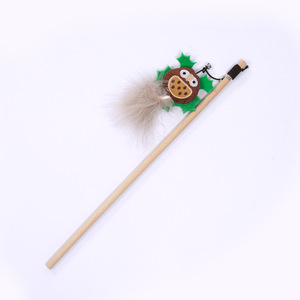 Wholesale <b>Interactive</b> Movement <b>Cat</b> <b>Toy</b> New Design Lion Bear Tickled <b>Cat</b> Teaser Bell Made of Plastic and Wooden Pole for Pets - Product Image 5