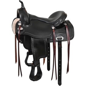 Selle de cheval western en cuir véritable sur mesure, équipement d'équitation haut de gamme avec outillage décoratif, étrier, vente en gros OEM - Product Image 4