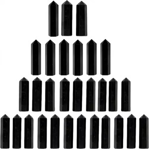 Tourmaline noire naturelle polie à pointe unique, tendance, pour la fabrication artisanale, vente en gros, fournisseur en vrac - Product Image 5