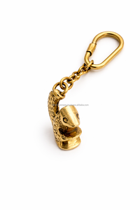Vintage brass squirrel keychain gold finish metal animal <b>key</b> <b>holder</b> forest theme keyring for gift and souvenir use - Product Image 2