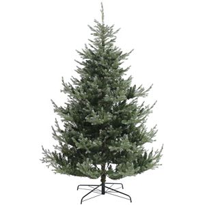 Albero di Natale Artificiale Pre-Illuminato da 2,1 m con Rami Facili da Modellare, Base in Acciaio, Materiale PE/PVC - Product Image 1