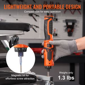 Set Cacciavite Elettrico Senza Fili 4V 7Nm con Luce LED, Doppia Posizione e Kit 11 Accessori, Alimentato a Batteria con Cavo di Ricarica - Product Image 5