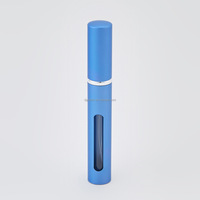 Mini atomiseur de parfum bouteille de pulvérisation de poche de voyage en aluminium 5ml bouteille de parfum en verre cosmétique rechargeable avec fenêtre transparente