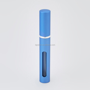 Mini atomizador de Perfume, botella de Spray de bolsillo de viaje, botella de Perfume de vidrio cosmético de 5ml de aluminio, recargable con ventana transparente - Product Image 5