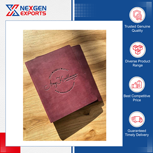 Carpeta de Menú de Cuero de Lujo para Hotel o Restaurante, con Logotipo Personalizado, de Alta Calidad, Fácil de Transportar, Impresionante, Fabricada en India por Nexgen Exports - Product Image 6