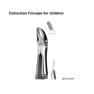 Forceps d'extraction dentaire manuels ergonomiques à motif anglais pour enfants, en acier inoxydable, certifiés CE, Roboz Tech Pakistan - Product Image 4