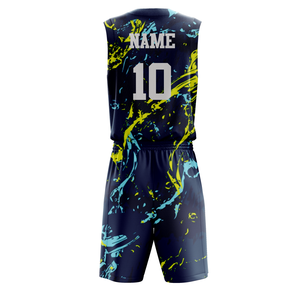 Uniforme de basket-ball 100% polyester pour hommes, design personnalisé, vêtements d'entraînement pour jeunes, ensemble d'uniformes de basket-ball - Product Image 2