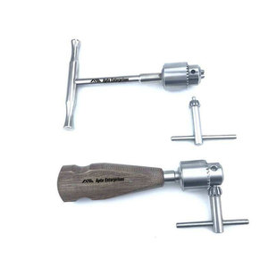 Premium Orthopedic Manual <b>Hand</b> <b>Drill</b> with Ergonomic Wood Handle Stainless Steel Cannulated Surgical Instrument Multifunctional - Product Image 6