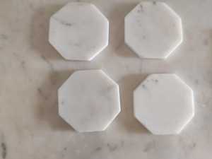 High Demand <b>Marble</b> <b>Coasters</b> Set Premium Waterproof Heat Resistant Stone <b>Coasters</b> for Coffee Cups Glasses Home Kitchen - Product Image 5