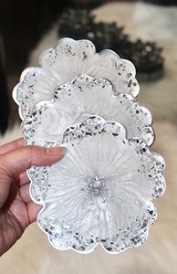 Handmade Resin <b>Epoxy</b> Coaster Set Luxury Design Lightweight Home Decor Dining <b>Table</b> Gift From Indiaby HWC - Product Image 6