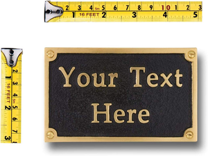 ป้ายโลหะทองเหลืองแท้ ขนาด 5 นิ้ว x 3 นิ้ว รูปทรงสี่เหลี่ยมผืนผ้า ป้ายชื่อโลโก้สลัก ป้ายเลเซอร์ ป้ายสแตนเลส - Product Image 4