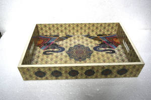 Bandeja de madera personalizada al por mayor para servir el desayuno, bandeja superventas, bandeja personalizada para hotel y restaurante con acabado esmaltado - Product Image 3