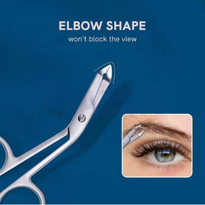 Professional Stainless Steel Scissor Style Eyebrow Tweezers For Precise Plucking And <b>Ingrown</b> <b>Hair</b> <b>Removal</b> Perfect Grip - Product Image 5