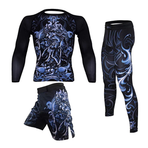 Custom High Quality Compression Breathable Quick Dry Short Sleeve MMA <b>Grappling</b> Rashguard - Product Image 6